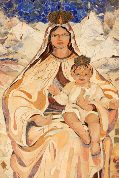 Virgem e criança. Chile. Basílica da Anunciação, Nazaré, Israel. de Unbekannt