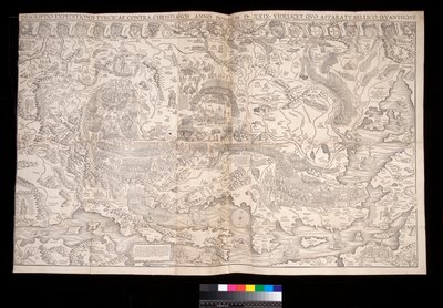 Mapa da Campanha Turca de 1529 por Johann Haselberg (fl.1514-37) e Christoph Zell (d.1590), Nuremberga de Unbekannt
