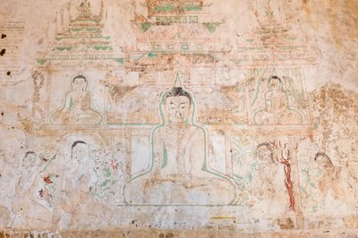 Pintura de parede, Sulamani Pahto, Bagan (foto) de Unbekannter Künstler