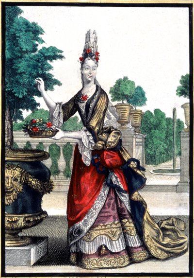 inverno (alegoria), meados do século XVII (gravura) de Unbekannter Künstler