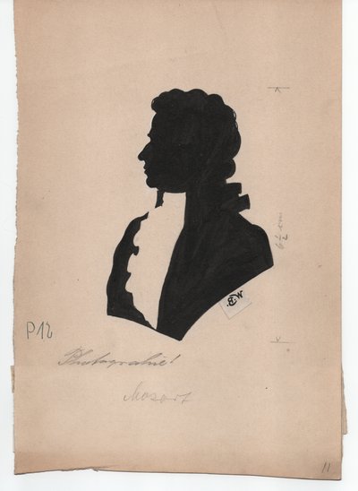 Wolfgang Amadeus Mozart (1756-1791) (c. 1850, silhueta) de Unbekannter Künstler