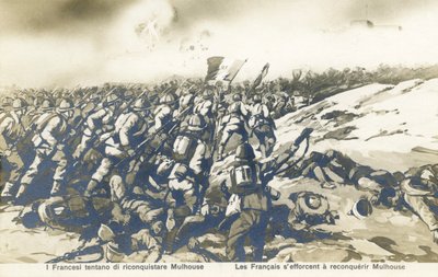 Primeira Guerra Mundial: A tentativa francesa de retomar Mulhouse de Unbekannter Künstler