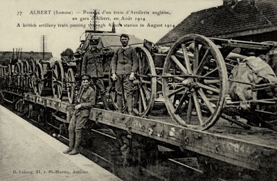 Primeira Guerra Mundial: Comboio de artilharia inglês de Unbekannter Künstler