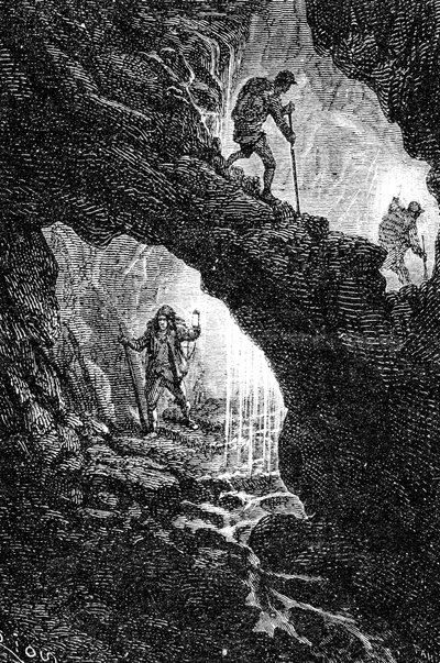 fac-símile do romance "Viagem ao Centro da Terra" de Júlio Verne (gravura) de Unbekannter Künstler