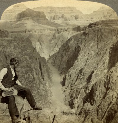 Rio Colorado, Grand Canyon, Arizona, EUA. de Underwood and Underwood