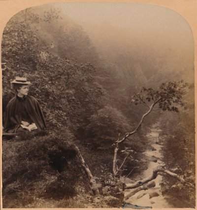 Concedo-lhe corajoso, mas selvagem como a onda estrondosa de Bracklin - Scotts Lady of the Lake, 1898. de Underwood and Underwood
