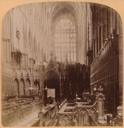 Interior da Abadia de Westminster, Londres, Inglaterra, 1896. de Underwood and Underwood