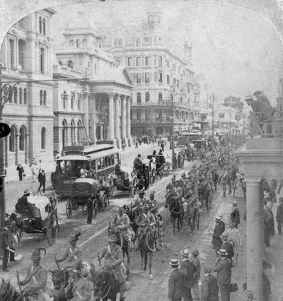 Light Horse da África do Sul, Cape Town, África do Sul, 2nd Boer War, 1900 de Underwood and Underwood