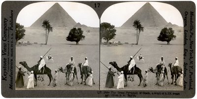 A Grande Pirâmide de Gizé, Egito, 1905. de Underwood and Underwood