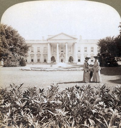 A Casa Branca, a residência histórica do Chefe das Nações - frente norte-Washington, DC, 1908 de Underwood and Underwood