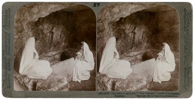 O túmulo de Jesus, nos arredores de Jerusalém, Palestina, 1904. de Underwood and Underwood