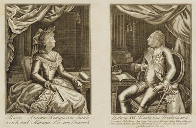 Maria Antónia e Luís XVI de Unidentified