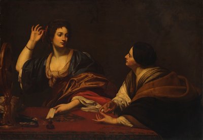 Marta a repreender a sua vaidosa irmã Maria Madalena de Unidentified