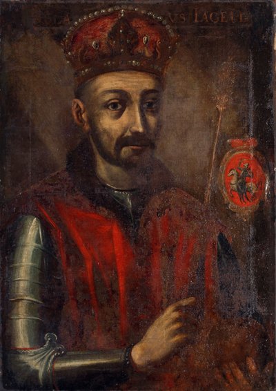 Pintura, retratando o Grão-Duque da Lituânia e o Rei da Polónia Jogaila de Unidentified painter label QS