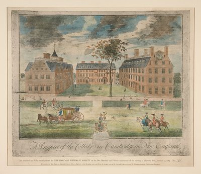 Uma Prospecção dos Colledges em Cambridge na Nova Inglaterra; reprodução feita para o Dr. Samual Abbott de Unknown