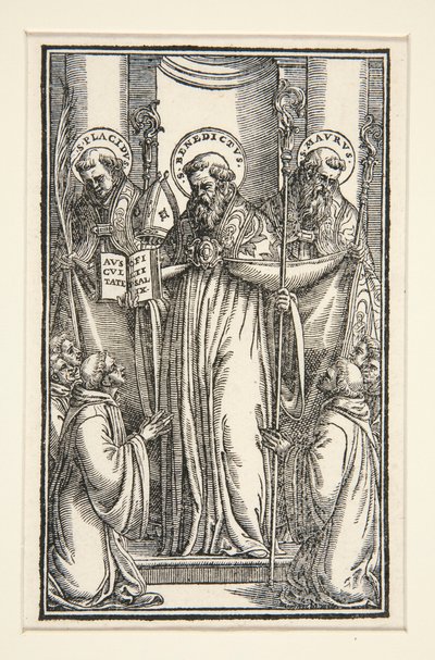 Ilustração de livro com três santos de Unknown