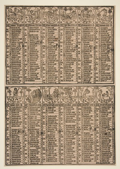 Calendário de Johann von Gemund de Unknown