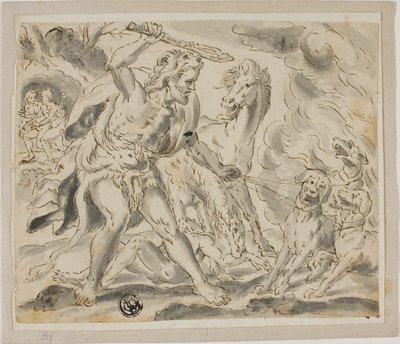 Hércules, Cérbero e as éguas de Diomedes de Unknown