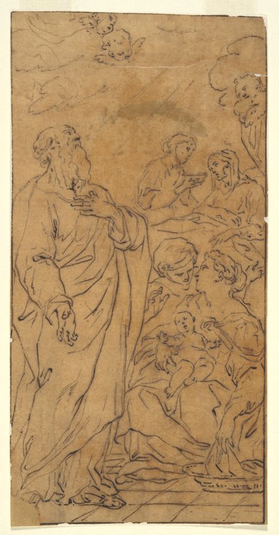 Sagrada Família e Santo (Natividade da Virgem), em Roma, S.Giovanni in Fonte de Unknown