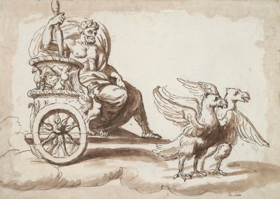 Júpiter em uma carruagem desenhada por águias de Unknown