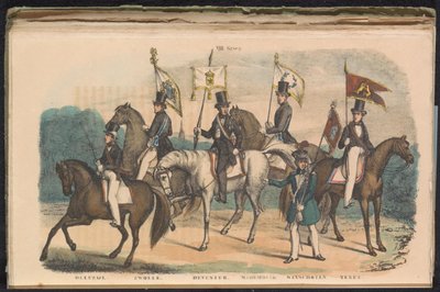 Fantasias e bandeiras dos guardas de honra de Delfzijl, Zwolle, Deventer, Medemblik, Winschoten e Texel, 1840-1842
VIII. Grupo (título sobre o objecto) de Unknown