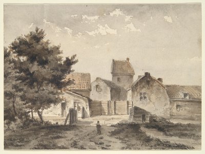 Paisagem com edifícios de Unknown