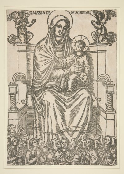 A Madonna e a Criança Enthroned de Unknown