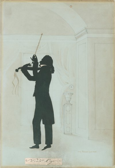 Niccolo Paganini - silhueta de Unknown