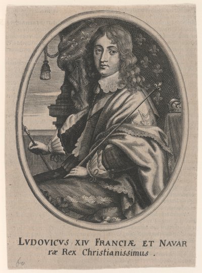 Retrato de Luís XIV, Rei de França e Navarrae (Ludovicus XIV Franciae et Navarrae Rex Christianissimus) de Unknown