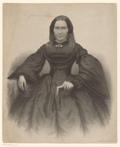 Retrato de uma mulher desconhecida em um vestido preto de Unknown