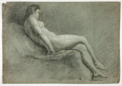 Nu feminino académico reclinado de Unknown