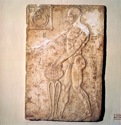 Alívio Votivo Romano de Atleta do Período Republicano, Roma, século II a.C. de Unknown