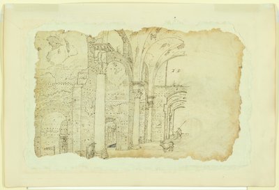 Ruínas dos Termos de Diocleciano (reto); Outra visão do mesmo assunto (verso) de Unknown