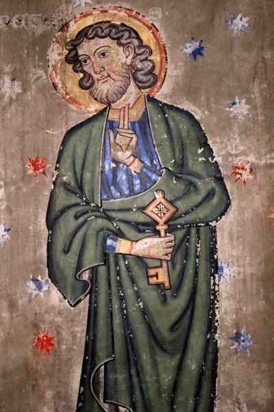 São Pedro, a jovem igreja protestante, St. Peter, afresco, Estrasburgo, França. de Unknown