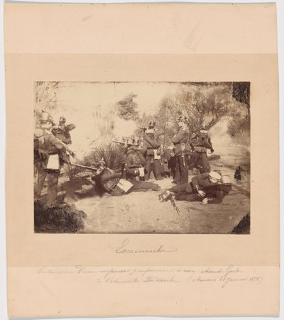 Escaramuça entre uma unidade de reconhecimento prussiana e tropas avançadas do exército de Faidherbe (Amiens, 21 de janeiro de 1871). de Unknown
