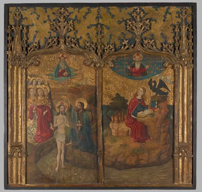 O Batismo de Cristo e São João de Unknown