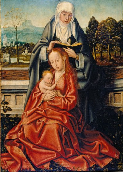 A Virgem e o Menino com Santa Ana, século XV de Unknown