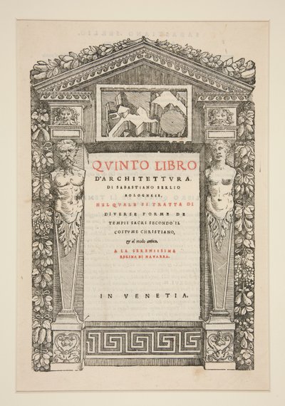 Folha de rosto do Quinto Livro de Arquitetura de Unknown