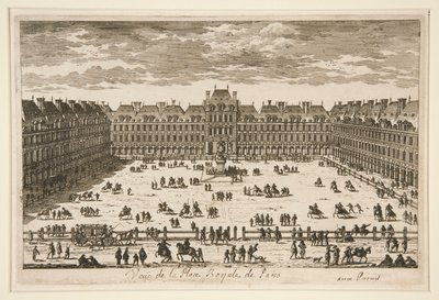 Vista da Praça Royale em Paris de Unknown