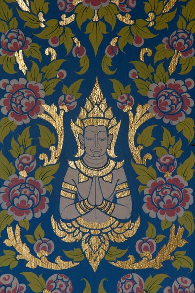 Wat Ampharam, Hua Hin. Decoração do templo Tailândia de Unknown