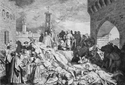 - A Grande Peste de Florença de 1348 - A Peste de Florença em 1348 - de Unknown artist