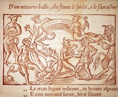 Um sábado, gravura de Olaus Magnus (1490-1557), religioso e geógrafo sueco, -in "Historia de Gentis Septentrionalibus de Unknown artist