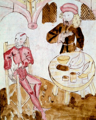 Um médico que visita um paciente (miniatura de Unknown artist
