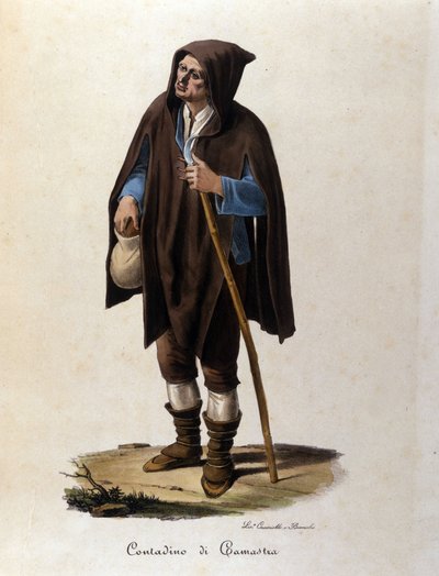 Um camponês da região de Camastra, na Sicília. de Unknown artist