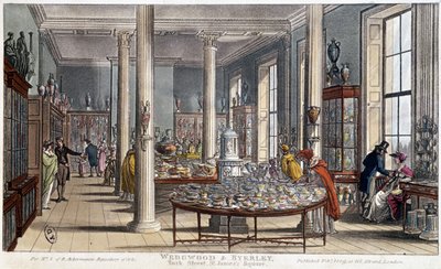 Uma loja de porcelana em Londres (Inglaterra) Wedgwood & Byerley - Litografia por volta de 1800 de Unknown artist