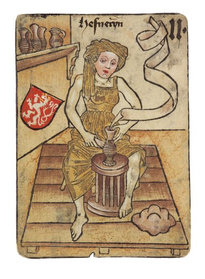 Um oleiro. O castelo de Ambras Hofaemterspiel (Jogo do Tribunal) de Unknown artist