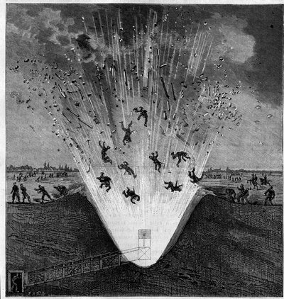Explosão acidental de uma mina de guerra, Arras (Pas de Calais, 62), 6 de outubro de Unknown artist