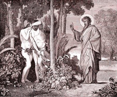 Adão e Eva, Fac-simil do livro de Louis Veuillot "Jesus Cristo" impresso em Paris de Unknown artist