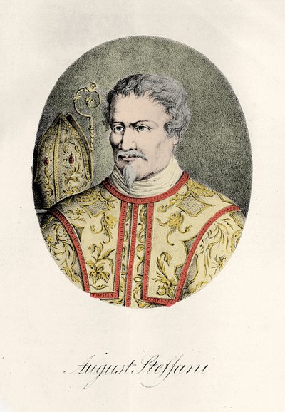 Agostino Steffani (1654-1728) Compositor italiano gravura 1856 de Unknown artist