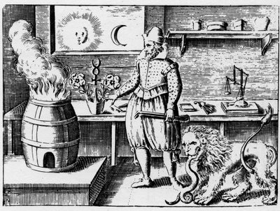 Alchimie - La flamamme - Gravura de 1659 em "L